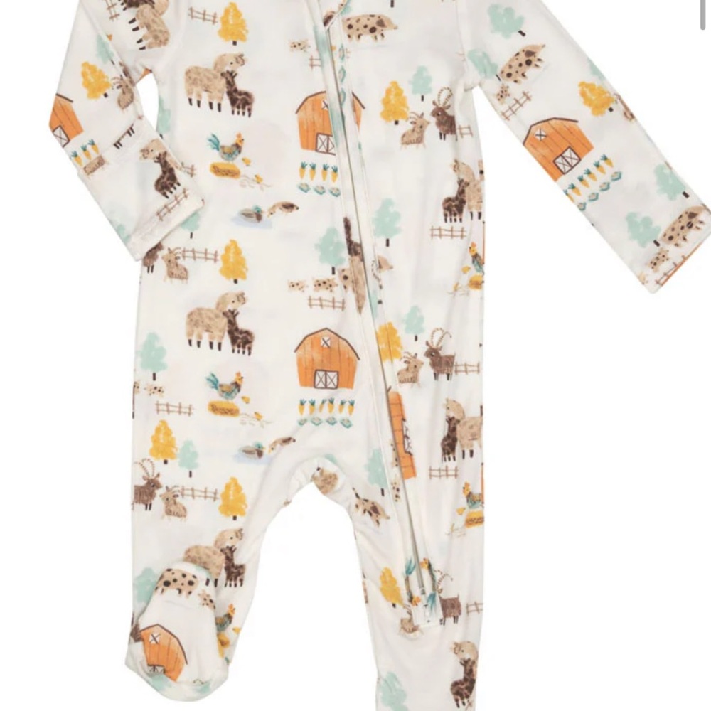 Angel Dear  Alpaca Farm two way zipper Footie